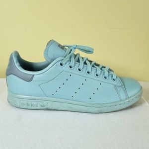 Stan Smith Adidas Women Sneakers Sky BY9983 Blue Shoes Leather Size 5.5 Tennis